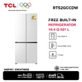 TCL ตู้เย็น 4 ประตู Free Built-In สีขาว กระจกขาว รุ่น RT52GCCDW ขนาด 521 ลิตร
