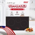 Bếp từ Lorca LCI-309 PLUS - 3 vùng nấu, Booster 2000W, Kích thước 750x450mm