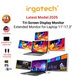 IRGOTECH Tri Screen Display Dual Portable Monitor 13.3" IPS FHD 1080P, Triple Display Sc