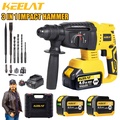 KEELAT KWHD001 Cordless Heavy Rotary Impact Hammer Drill 26mm Concrete Drilling Capacity