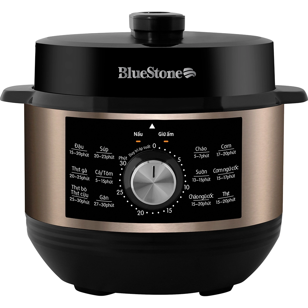 Nồi Áp Suất Điện Bluestone PCB-5648, 4.5L, Vàng Đồng, 900W, 13 Chế Độ Tự Động