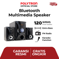 Polytron PMA 9525 Bluetooth Speaker Aktif 2.1 Channel Super Bass Putih/Hitam