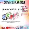 Huawei WATCH 3 - Smartwatch AMOLED 1.43 Inci, Hitam/Perak, 5 ATM, HarmonyOS 2.0