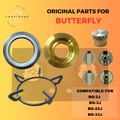 Butterfly BG-2J Dapur Gas 2 Burner Kaca Hitam untuk Kegunaan Domestik