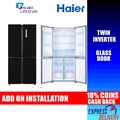 Haier HRF-IG525AM GB Peti Sejuk 4 Pintu Obsidian Black (Black Glass Finishing) 516L