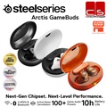 SteelSeries Arctis GameBuds - Earbud Tanpa Wayar Hitam & Putih 10 Jam Playback Aktif Noise Cancellation