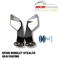 Akai Racing Winglet Spion Motor Full CNC Model 1367-G Hitam Universal Vario Beat Nmax PCX Aerox Mio
