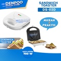 Pemanggang Roti Denpoo DS-02 D Sandwich Toaster Putih 4 Slice Garansi Resmi Indonesia