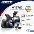 AZDOME M17 PRO 3K Quad HD+ Dual Channel Dash Cam with OLED Touchscreen, WDR Night Vision & Parking Mode