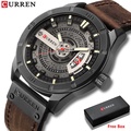 CURREN 8301 Jam Tangan Lelaki Kuarza Tali Kulit 47mm 3ATM