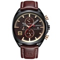 CURREN 8324 นาฬิกาข้อมือผู้ชาย กันน้ำ หน้าปัดดำ