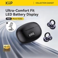 KiiP DTH19 TWS Open Ear Clip Earphone Bluetooth 5.4 Smart LED Display Hitam/Beige