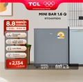 TCL ตู้เย็นมินิบาร์ รุ่น RT04XFSDG ขนาด 47 ลิตร สีเทา