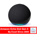 ลำโพงอัจฉริยะ Amazon Echo Dot 5th Gen สีน้ำเงิน/ขาว/ดำ ทรงกลม ใช้งานผ่านเสียง Alexa