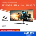 PRISM+ X300 30" Monitor Ultrawide Melengkung 21:9