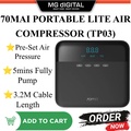 70mai TP03 Midrive Air Pump - Alat Pompang Udara Portabel untuk Kereta, Basikal dan Mainan
