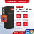 Changhong CRF238 Kulkas 2 Pintu Hitam 180L