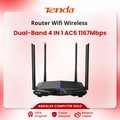 Tenda AC6 Router WiFi Dual-Band 1200Mbps Putih