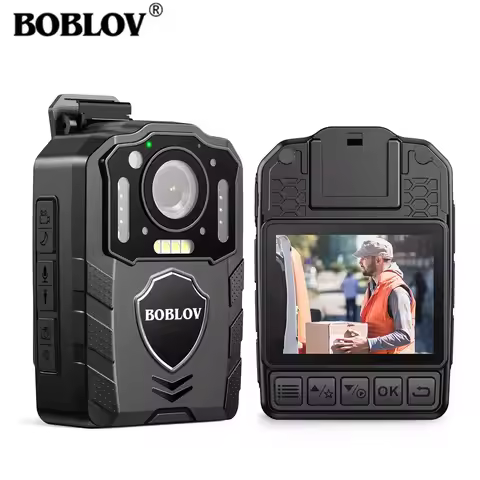 BOBLOV KJ25 กล้องแอคชั่น 1080P บันทึกวิดีโอ 13 ชั่วโมง กล้องบอดี้แคม Night Vision