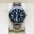 Jam Tangan TAG Heuer Aquaracer 300M Calibre 5 WAY201A.BA0927, Jam Kuarsa Berbahan Baja 43mm Hitam