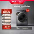 TCL เครื่องซักอบผ้าฝาหน้า WT11EPWDG ซัก 10Kg. อบ 7Kg. สีเทาเข้ม