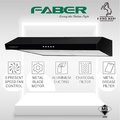 Faber CLASSO 7688 - Hidung Pembasmi Bau Dapur Berbina-dalam, Hitam, 900 m³/jam