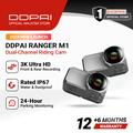 DDPAI RANGER M1 Kamera Papan Pemuka Motosikal Dwi Saluran 3K, Tahan Air dengan Sistem GPS