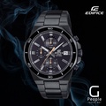 Casio EFV-640DC-1AV Edifice Chronograph Watch - Stainless Steel Black Band, 44.3mm Diameter