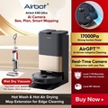 Airbot X40 Ultra - Robot Vacuum dan Mop Hitam 35cm x 9.5cm, Kapasiti Debu 0.6L, Suction Power 4000Pa