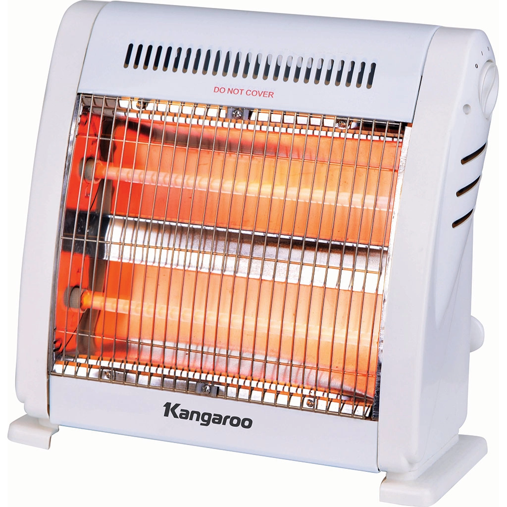 Đèn sưởi halogen Kangaroo KG1016C, màu trắng, công suất 400-800W, tự ngắt khi nghiêng đổ