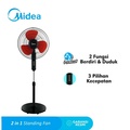 Kipas Angin Berdiri Midea FS40-10N 16 Inci Hitam dengan Perlindungan Termalfuse dan Ketinggian Penyesuaian