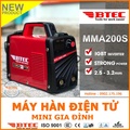 Máy hàn que mini BTEC MMA-200, 4.5kg, IGBT, 20-200A, chống sốc điện, bảo vệ quá nhiệt