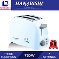 Hanabishi Cool Touch Bread Toaster HA5068 (Putih) - 7 Tetapan Suhu, Fungsi Defrost & Reheat