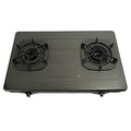 Bếp gas dương Rinnai RV-715SLIM(G) - Kính cường lực, màu xám, 2 đầu đốt đồng thau