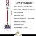 Vacuum Cleaner Kurumi KV 06 - Cordless Stick Hijau, Suction Power 25000 Pa