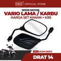 Spion Motor EMGI 9227 Original Vario 110 Karbu Techno - Kaca Cembung Hitam