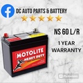 Motolite NS60L Heavy Duty MF Bateri Kereta