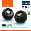 Creative Pebble Pro 2.0 USB-C 電腦喇叭 藍牙5.3 30W RGB 黑色/白色/高山綠