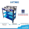 Hitec HTB-S228FS Pemanggas Gas Komersial 780mm x 520mm x 750mm, Stainless Steel, 11kg, 7.8kW