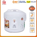 Nồi cơm điện Comet CM8028 1.2L - Trắng, Dung lượng lớn, Thiết kế nhỏ gọn