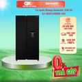 Tủ lạnh Sharp Inverter 530 lít SJ-SBX530WD-DG - Side by Side, Đen (Dark Grey)