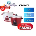 Khind RC110M 1L Anshin Rice Cooker - Stainless Steel Inner Pot, ECO Mode & Keep Warm Function