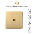 Bộ ổ cắm mạng/Tivi UTEN Q7 - Vàng, 250V/10A, Bộ công tắc chuông cửa sang trọng