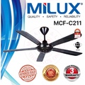 Milux MCF-C211(GM) Kipas Siling 56" Hitam dengan Kawalan Jauh dan Motor Berkuasa