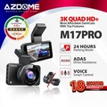AZDOME M17 PRO 3K Quad HD+ Dual Channel Dash Cam with OLED Touchscreen, WDR Night Vision & Parking Mode