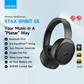 Edifier STAX SPIRIT S5 Bluetooth Over-Ear Headphones - Hitam, Planar Magnetic Driver, 80 Jam Playback