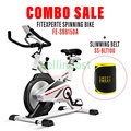 FitExperte FE-SB6150A Spinning Bike - Rangka Baja Berat, Roda Terbuka Penuh, Jaminan 2 Tahun