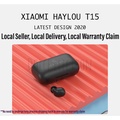 Haylou T15 Earbuds In-ear Headphones - Hitam, 2200mAh Bateri, Bluetooth 5.0, IPX5 Ketahanan Air