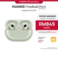 Huawei FreeBuds Pro 4 - Earphone TWS In-ear dengan ANC, Dual Driver 11mm, IP54, Hitam/Putih/Hijau