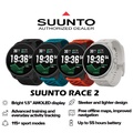Suunto Race S - Jam Tangan GPS Pintar untuk Aktiviti Sukan (All Black, Gravel Gray, Power Blue, Power Orange, Powder Gray)